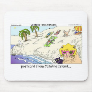 Katzen auf der Insel Catalina Funny Gifts Karten u Mousepad