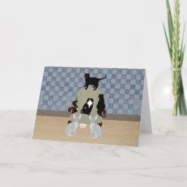 Katzen auf einer Big-Chair-Grußkarte Karte