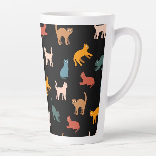Katzen auf schwarz milchtasse (Rechts)
