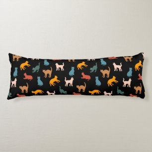 Katzen auf schwarz seitenschläferkissen