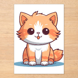 Katzen-Aufkleber aus Vinyl | Ästhetischer Aufklebe Acryleinladungen