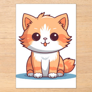 Katzen-Aufkleber aus Vinyl Ästhetischer Aufklebe Acryleinladungen