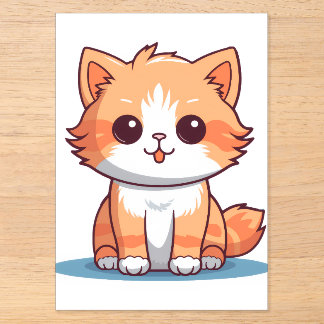 Katzen-Aufkleber aus Vinyl | Ästhetischer Aufklebe Acryleinladungen