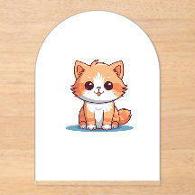 Katzen-Aufkleber aus Vinyl | Ästhetischer Aufklebe