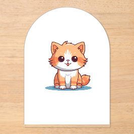 Katzen-Aufkleber aus Vinyl | Ästhetischer Aufklebe Acryleinladungen