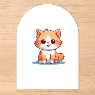 Katzen-Aufkleber aus Vinyl Ästhetischer Aufklebe Acryleinladungen