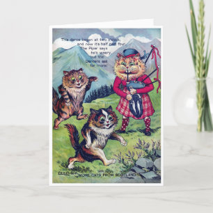Katzen aus Schottland - Louis Wain Dankeskarte