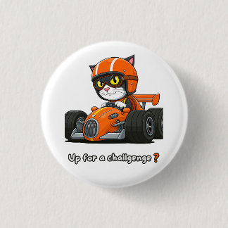 Katzen-Autorennen-Acryl-Schlüsselanhänger Button