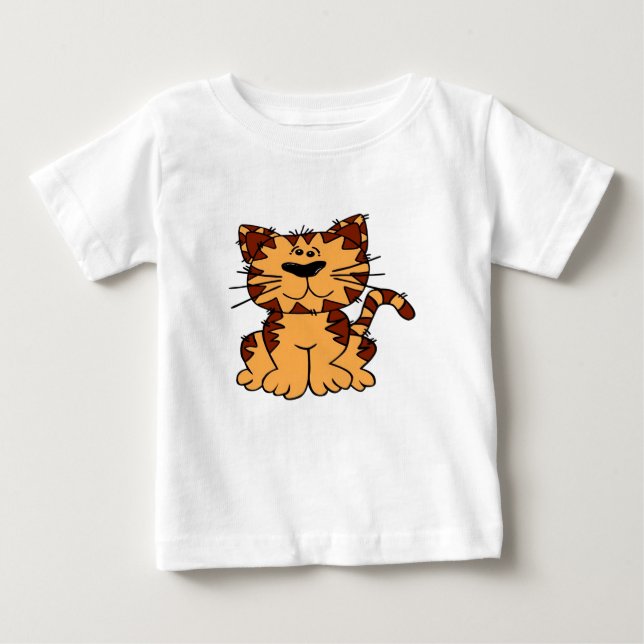 Katzen-Baby-Cartoont-stück Baby T-shirt (Vorderseite)