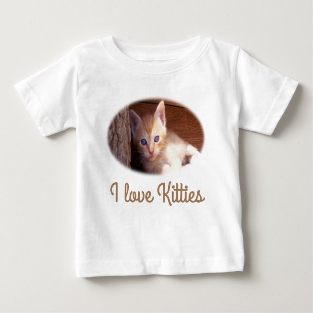 Katzen Baby T-shirt (Vorderseite)