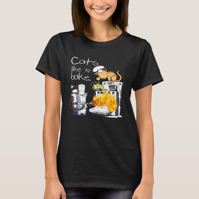 Katzen backen gerne   Shirt (Vorderseite)