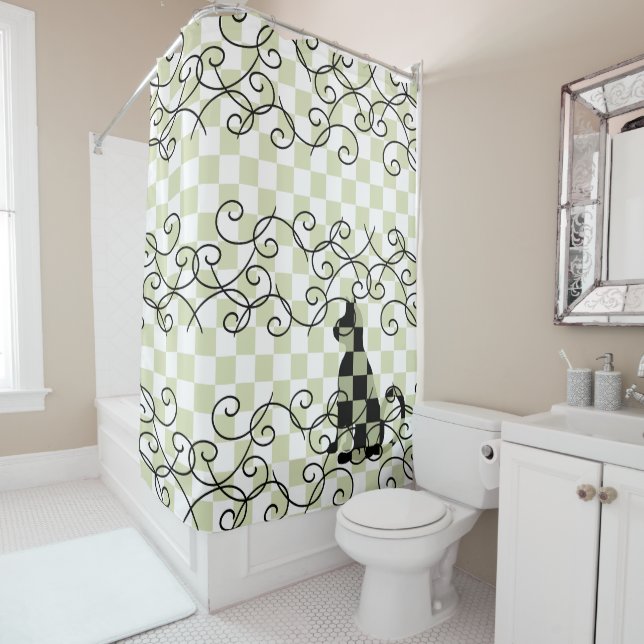 Katzen-Badezimmer-Dekor-Duschvorhänge CricketDiane Duschvorhang (Beispiel)