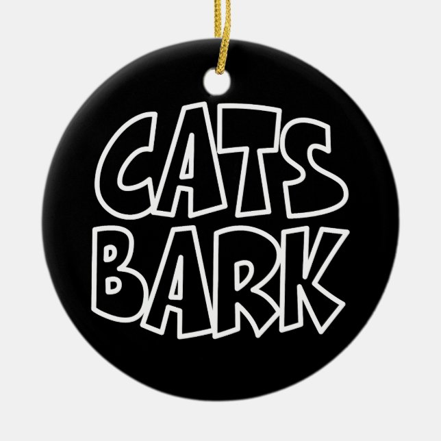 Katzen Bark Keramik Ornament (Vorne)