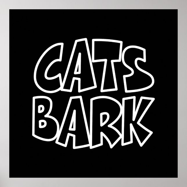 Katzen Bark Poster (Vorne)