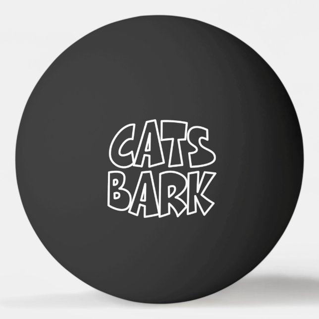 Katzen Bark Tischtennisball (Vorderseite)