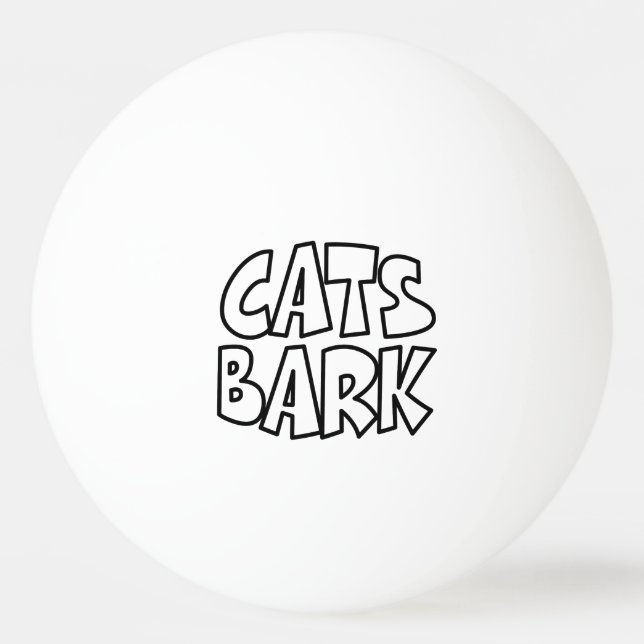 Katzen Bark Tischtennisball (Vorderseite)
