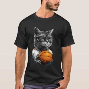 Katzen Basketball Grafik T-Shirts Männer Frauen Ju
