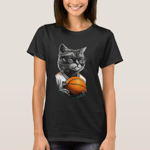 Katzen Basketball Grafik T-Shirts Männer Frauen Ju