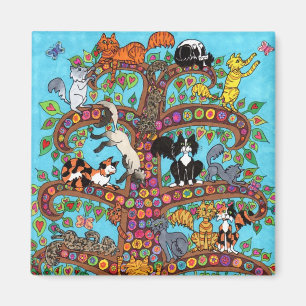 Katzen-Baum von Leben 2 Magnet
