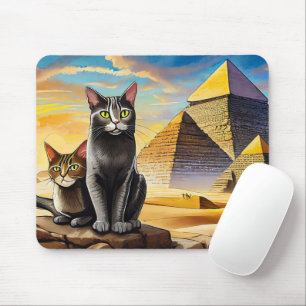 Katzen Bei Pyramiden Mauspad! Mousepad