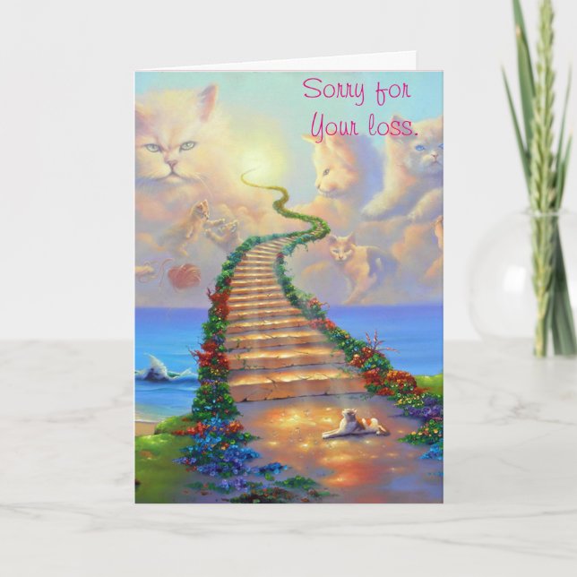 Katzen-Beileids-Karte Karte (Vorderseite)