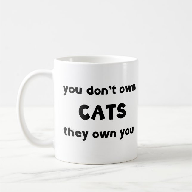 Katzen besitzen nicht kaffeetasse (Links)