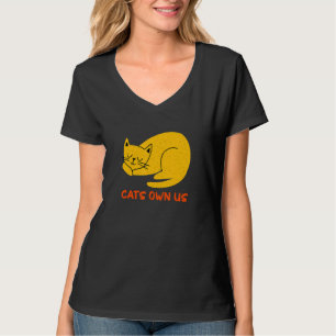 Katzen besitzen US Cat Spaß Kitten Cat Mama Geburt T-Shirt
