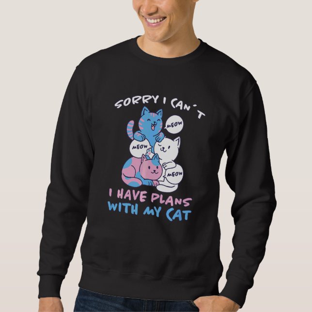 Katzen Besitzer Katzen Sweatshirt (Vorderseite)