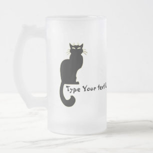 Katzen-Bier-Tassen-personalisierte Mattglas Bierglas