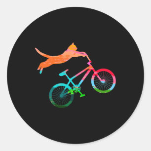 Katzen Biker Fahrrad Kitty Mtb Atb Fahrräder Mount Runder Aufkleber