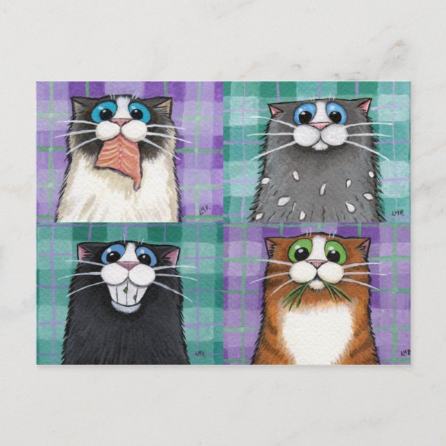 Katzen bis zu keine gute Postkarte (Vorderseite)