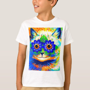 Katzen-Blumen-Augen T-Shirt