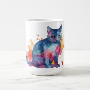 Katzen-Blumen-Tasse Kaffeetasse