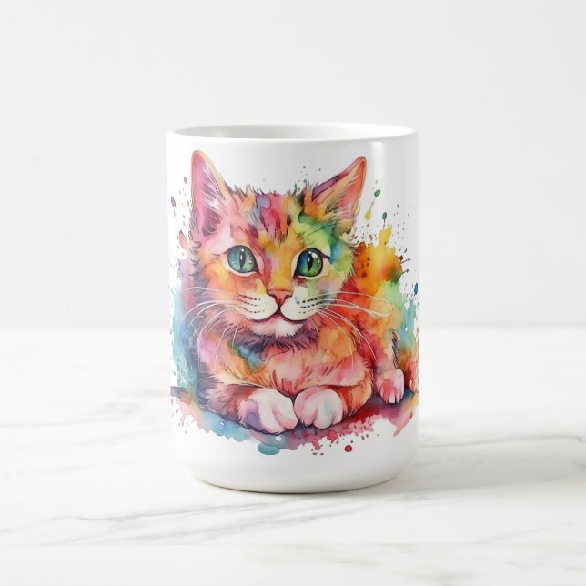Katzen-Blumen-Tasse  Kaffeetasse (Mittel)