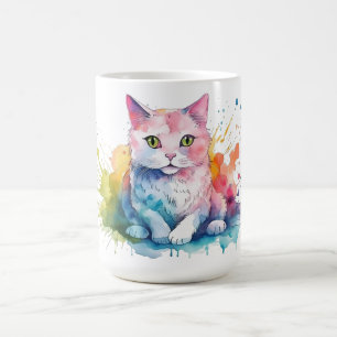 Katzen-Blumen-Tasse Kaffeetasse