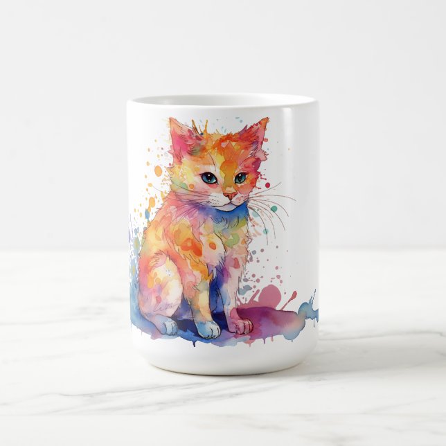 Katzen-Blumen-Tasse  Kaffeetasse (Mittel)