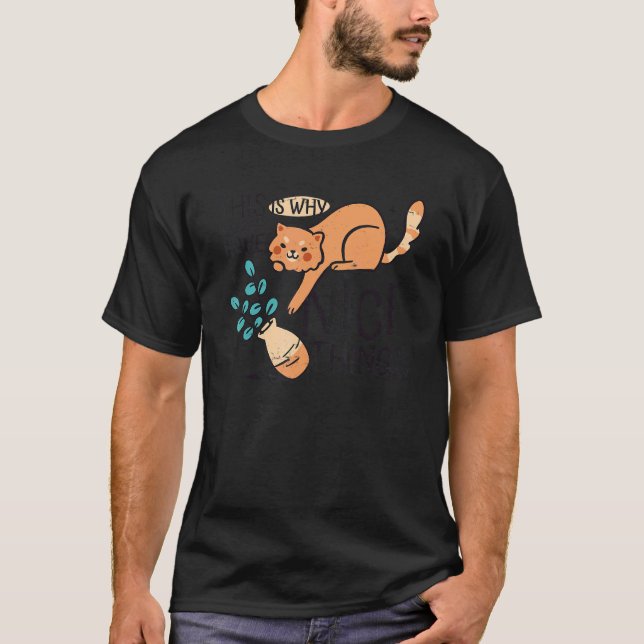 Katzen-Blumen-Vase 2 T-Shirt (Vorderseite)