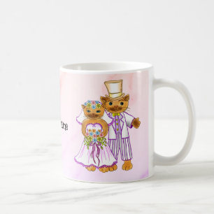 Katzen-Braut-und-Bräutigam-Tassen Kaffeetasse