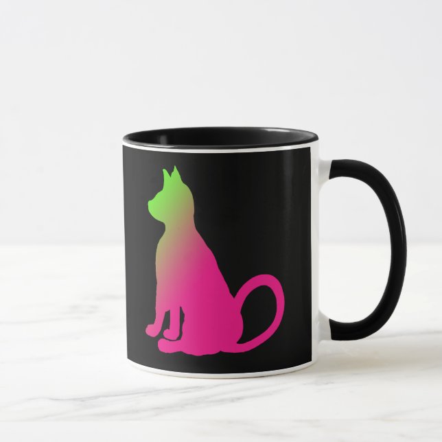 Katzen Brights bunte Spaß-Katzen-Geschenke Tasse (Rechts)
