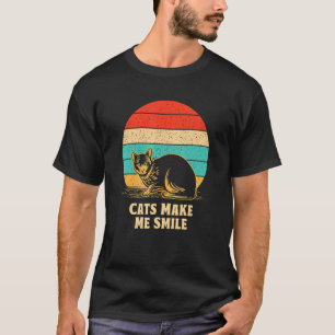 Katzen bringen mich zum Lächeln Motivationszitat C T-Shirt