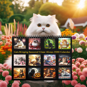 Katzen bringen saisonalen Cheer immer 20XX Kalender