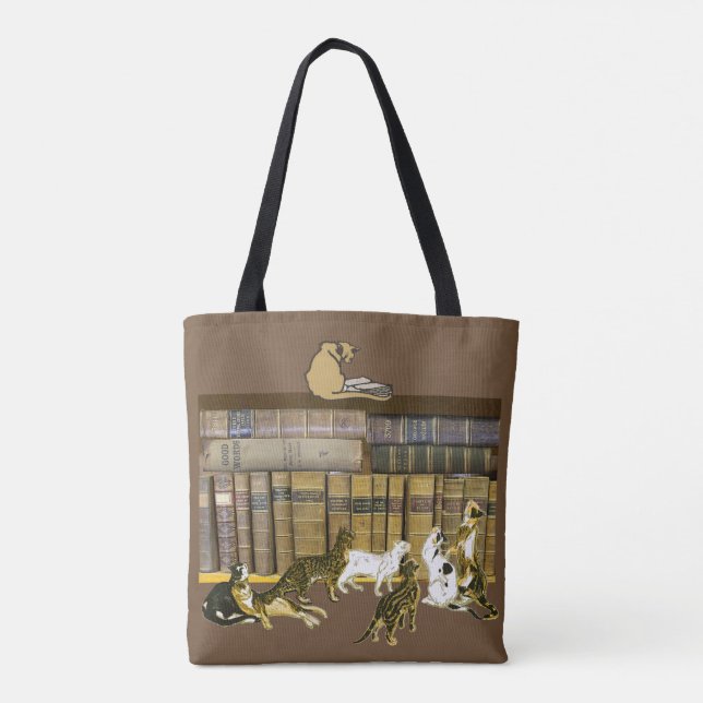 Katzen-Buch-Liebhaber-Bibliotheks-Kunst (Rückseite)