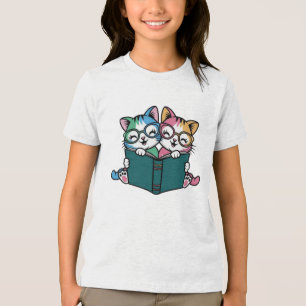 Katzen buchen Tri-Blend shirt