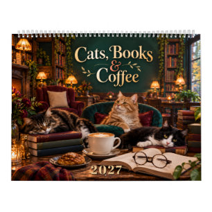 Katzen Bücher & Kaffee Cozy Lesekalender Kalender