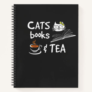 Katzen Bücher und Tee