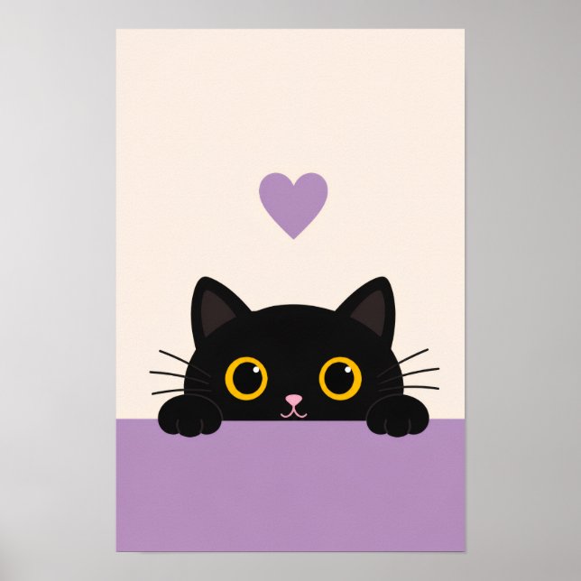 Katzen-Café-Wandposter Poster (Vorne)