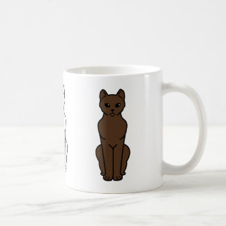 Katzen-Cartoon Havanas Brown Tasse