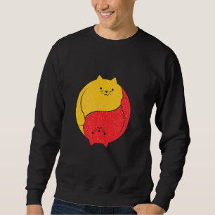 Katzen Cat Funny Niedlich Unglaublich witzig Yin Y Sweatshirt