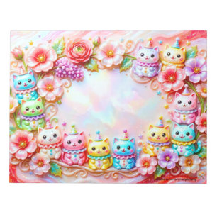 Katzen Clown Notizblock