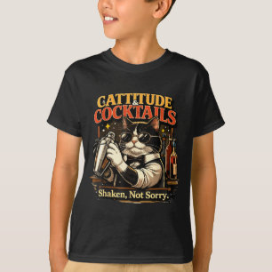 Katzen-Cocktail - Lustiger Barkeeper T-Shirt